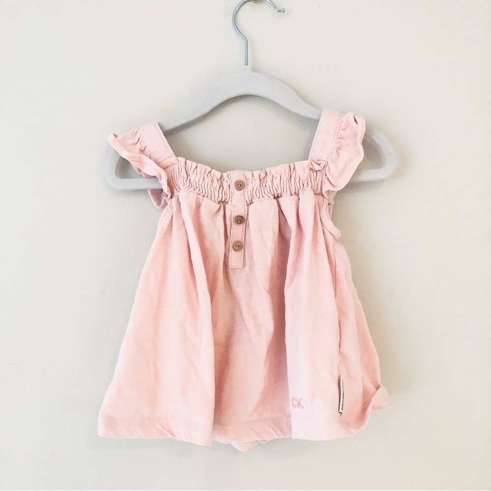 Calvin Klein Blush Ruffle Tank Top